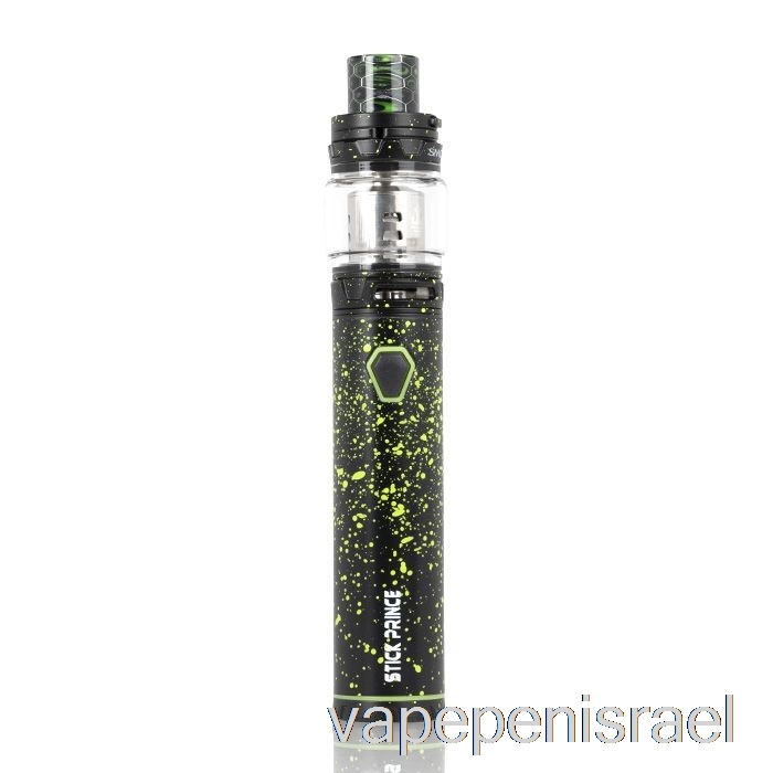 ערכת חד פעמית Vape Israel Smok Stick Prince - Tfv12 Prince שחור בסגנון עט עם ספריי ירוק